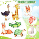 5 Pcs Large Jungle Safari Animal Cardboard Cutouts 16.5 to 26.4 inch