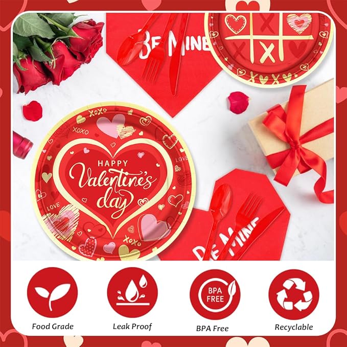 Valentine's Day Party Supplies Red Heart Love