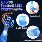 36Pcs Soccer Themed LED Finger Lights Soccer Party Favors Glow in