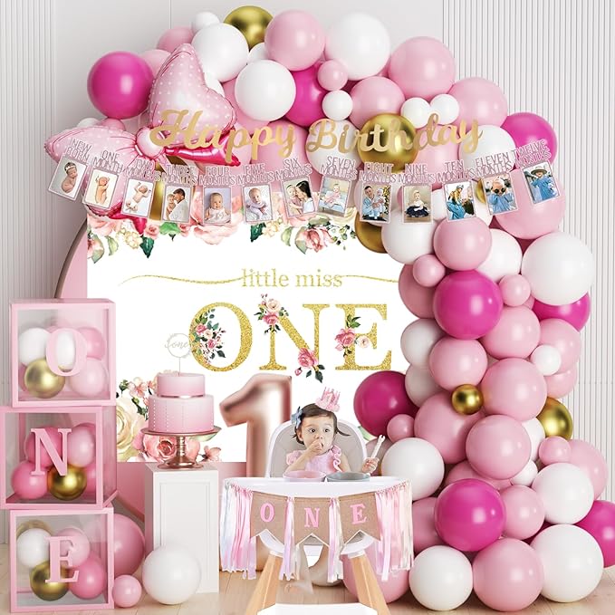Baby Girl 1st Birthday Decorations Baby First Birthday Supplies