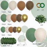 PERPAOL 148pcs Woodland Safari Jungle Wild One Balloon Garland Arch