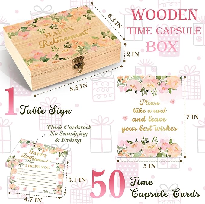 Pink Rose Happy Retirement Box for Card Rose Happy Retirement Party
