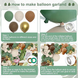 PERPAOL 148pcs Woodland Safari Jungle Wild One Balloon Garland Arch