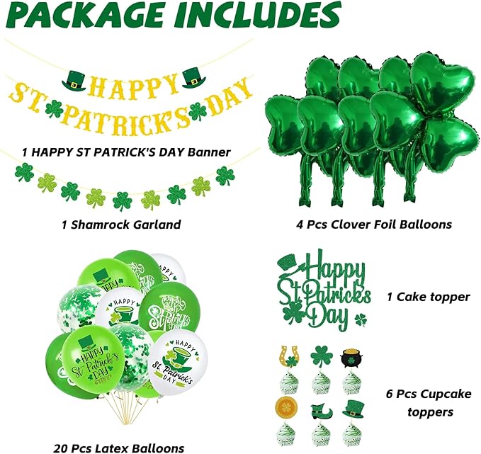 St Patricks Day Decorations Kit Happy St Patrick's Day Banner