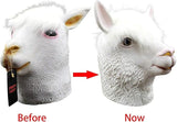 CreepyParty Alpaca Mask - Animal Halloween Costume for Parties,
