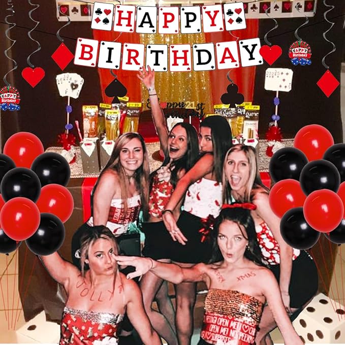21th Casino Theme Party Decorations Poker Las Vegas Themed Birthday