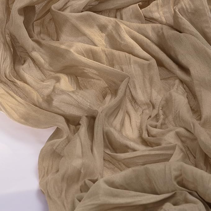 15pcs Nude Brown Cheesecloth Table Runner Valentine's Day Boho