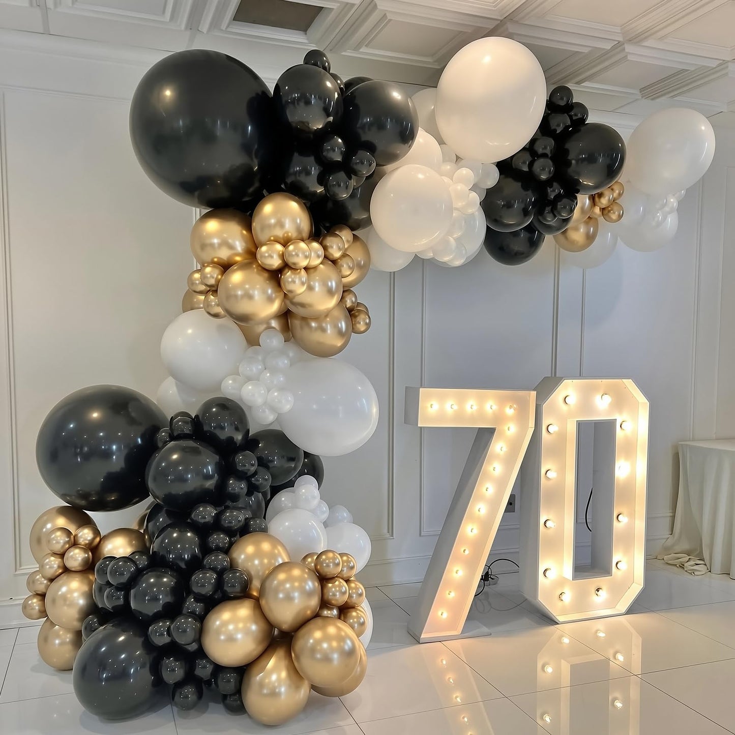 145pcs Black Balloons Different Sizes 18" 12" 10" 5" Black Latex