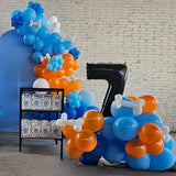 YMSZ Blue and Orange Balloons, 67pcs 12 Inch Royal Light Blue and