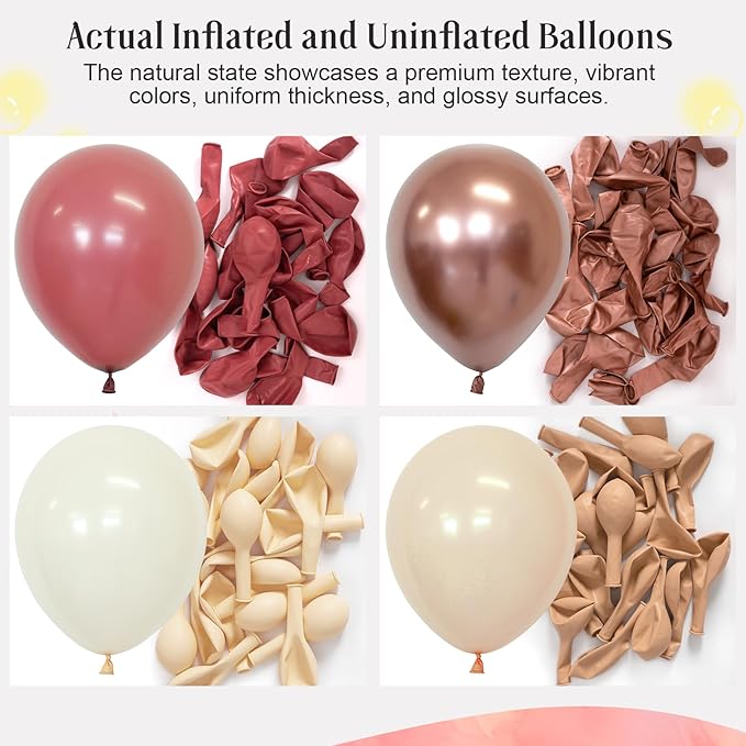 CVPARTON Retro Blush Pink Balloons 55 Packs 12 Inch Dusty Pink