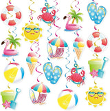 Summer Pool Hanging Swirls, 36Pcs Pool Beach Ceiling Hanging Decor