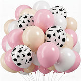 HILAVO Cowgirl Balloon 12 Inch Pastel Light Baby Pink White Nude