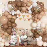 Ouddy Life 157 Pcs Brown Balloons Garland Arch Kit, Beige Nude