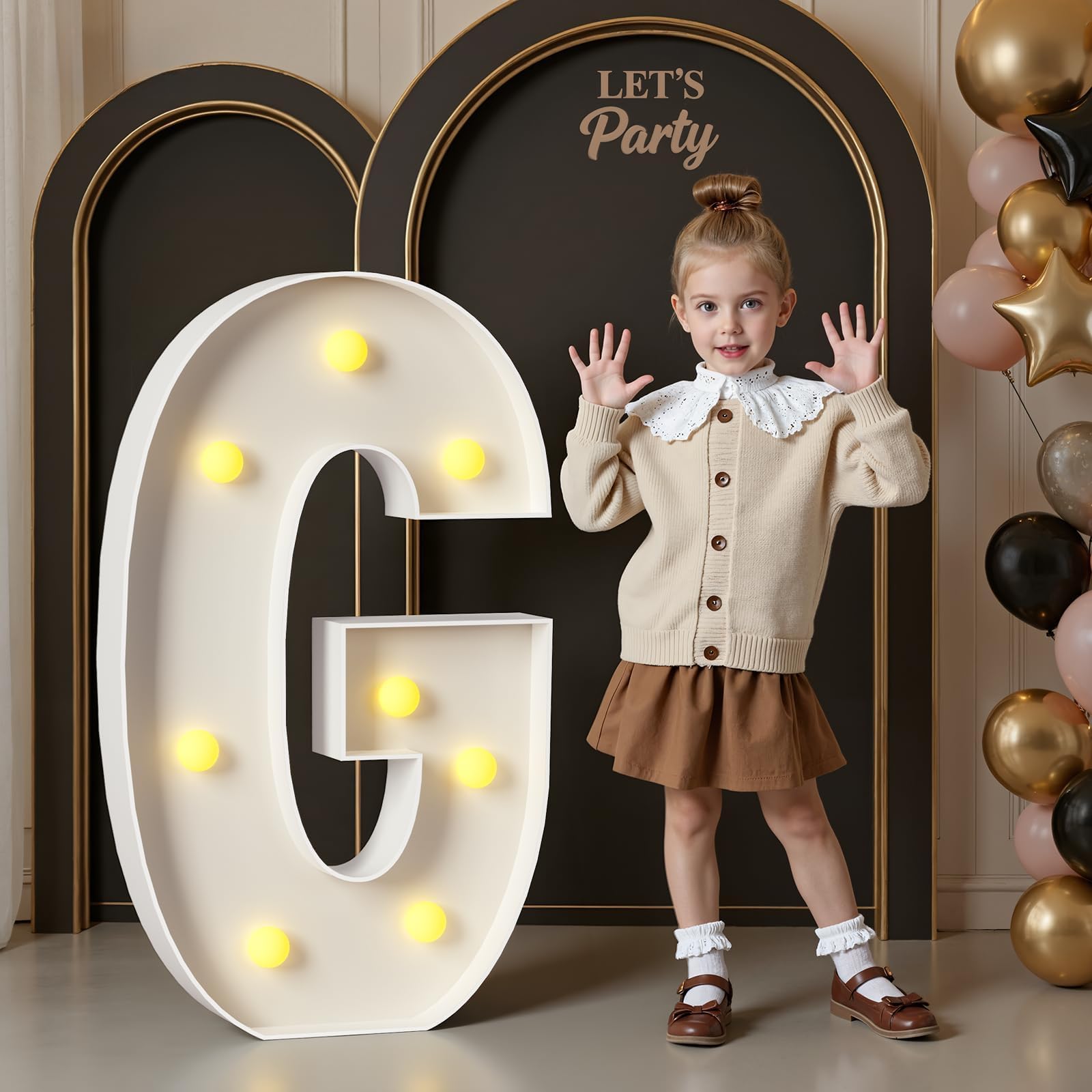 Mixifox Marquee Letters 3 Feet Tall, 3FT Large Light up Letters G, Big