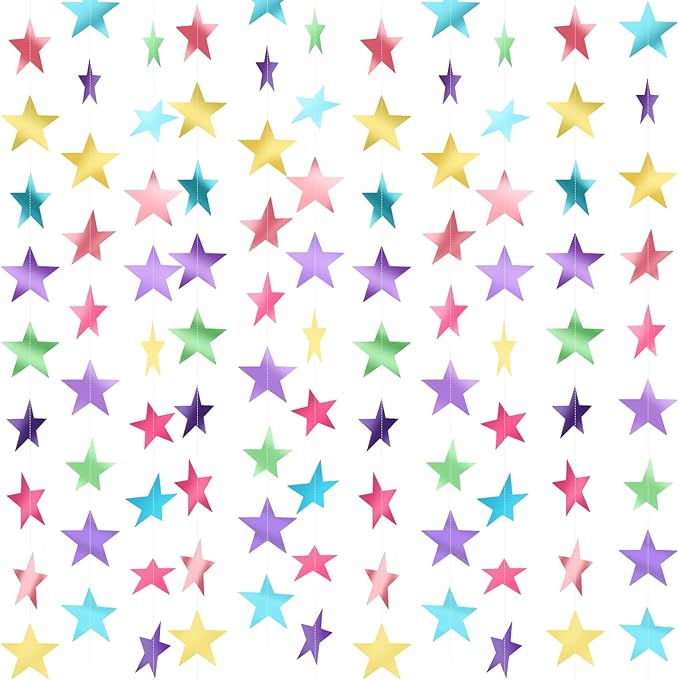 Patelai Glitter Star Garland Banner 2026 Graduation Decor 130 Feet #6