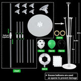 Soccer party Balloons Stand Kit 2 Sets with 2 Soccer Foil Balloons