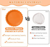 Vyntra 175 Pcs Orange Disposable Paper Plates and Napkins Set for 25,