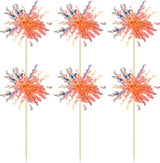 Gyufise 30Pcs Foil Firework Cupcake Toppers Sparkle Tinsel Cake #28