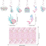 175PCS Mermaid Party Decorations Mermaid Theme Party Supplies Plates