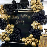 PartyWoo Black and Glod Balloons 140pcs Different Sizes of 18 12 10 5