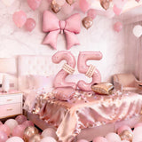 Pink 40 Inch Balloon Number 25 for 25th Birthday Decorations Women,