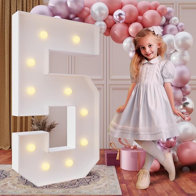 imprsv 4FT Marquee Numbers,DIY Light Up Numbers for 50th Birthday