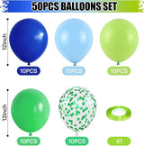 Blue Green Balloons 12 Inch Royal Blue Fruit Light Green Confetti