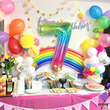 KatchOn, Giant Jelly Number 7 Balloon - 40 Inch | Multicolor Rainbow