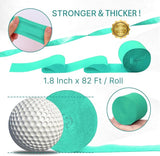 PartyWoo Mint Green Crepe Paper Streamers, 4 Rolls of 328ft for
