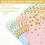 50 Guests Gender Reveal Party Supplies Baby Shower Party Tableware