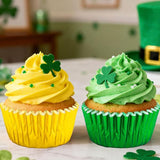 JarThenaAMCS 200Pcs St. Patrick's Day Foil Cupcake Liners Baking Cups
