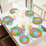 96PCS Pool Party Plates and Napkins Sets Beach Ball Plates Party