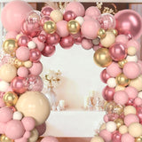 Amandir 153Pcs Boho Blush Balloon Arch Garland Kit, Different Sizes