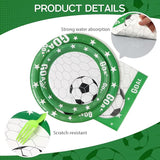 96pcs Soccer Plates Green and White Soccer Party Theme Paper Plates
