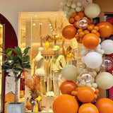 Burnt Orange Boho Balloon Garland Arch Kit 155Pcs Pastel Brown