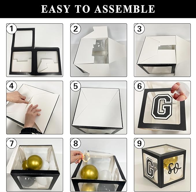2026 Graduation Party Decorations Set of 4 Graduation Boxes with