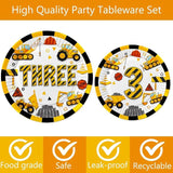 345 Pcs Construction 3rd Birthday Party Supplies Dump Truck Three