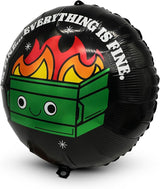 XL Funny Foil Balloons (2 Pack) – Dumpster Fire, Joke Party