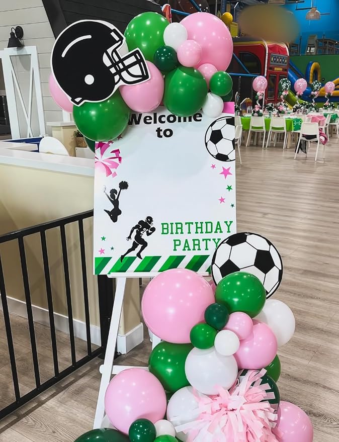 Pink and Green Balloons - Latex Balloons 12 Inch Dark Pink Balloon