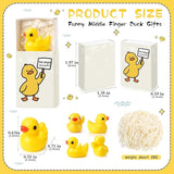 Yookeer 50 Sets Funny Resin Duck Gag Gift Bulk Yellow Resin Finger