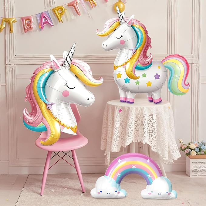 Pastel Unicorn Balloons Garland Arch Kit with Large Self designed