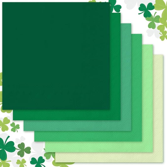 Whaline 120 Sheet St. Patrick's Day Cocktail Napkin 2 Ply Gradient