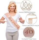 40th Birthday Decorations for Women 33pcs Black Rose Gold Happy 40th