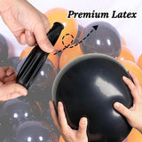 100 Pcs Black and Orange Balloons 12 Inch Halloween Latex Balloons
