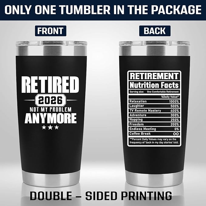 Retirement Gifts for Men 2026 - Retired Not My Problem Anymore -