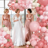 Amandir 153pcs Dusty Pink Balloon Garland Arch Kit, Different Sizes