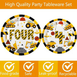 178 Pcs Construction 4th Birthday Party Supplies Dump Truck Four