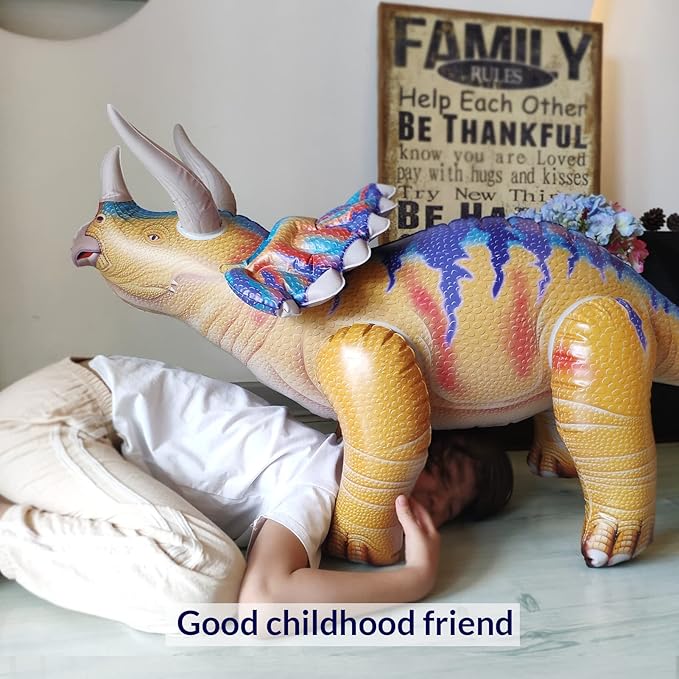 43 L Inflatable Dinosaur Toys Jurassic Birthday Party Supplies Blow