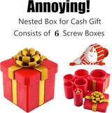 Gotcha Box Annoying Nested Screw Gift Box, Funny Prank Gift Box with
