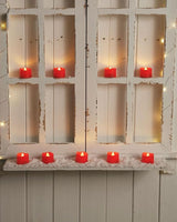 Homemory Red Tea Lights Candles Battery Operated, 200+Hour Flameless